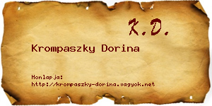 Krompaszky Dorina névjegykártya
