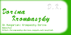 dorina krompaszky business card